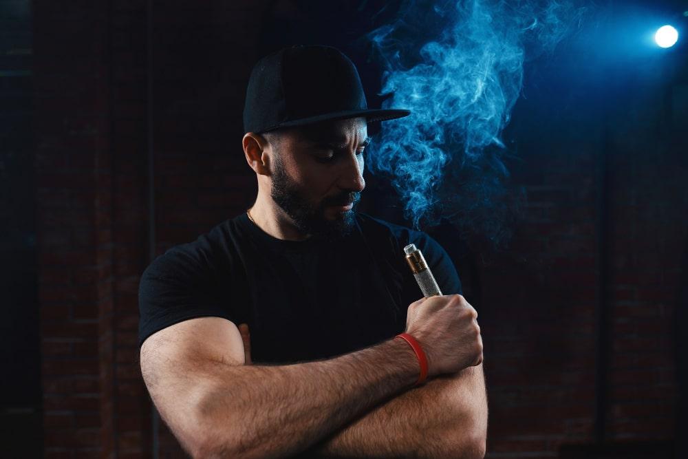 man vaping electronic cigarette1 min